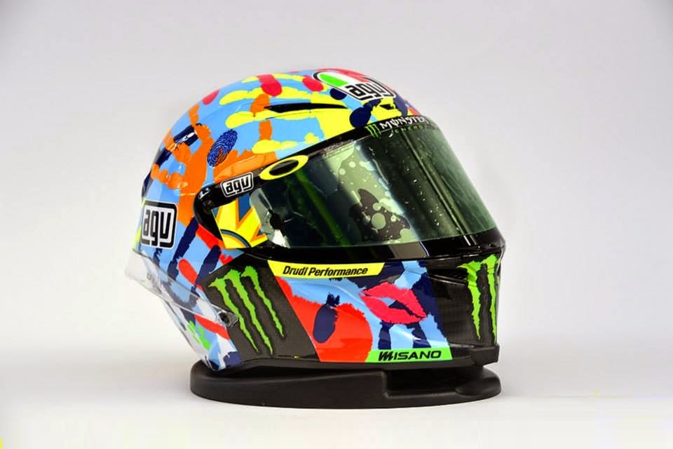 Champion Helmets: AGV Corsa Misano 2014 Handprint helmet